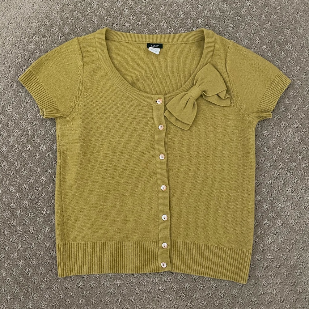 J CREW Valerie Bow Cardigan